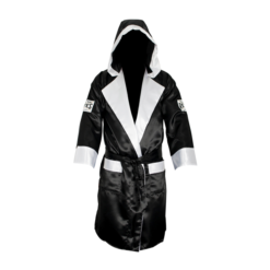 Cleto Reyes Boxing Robe with Hood Black and White