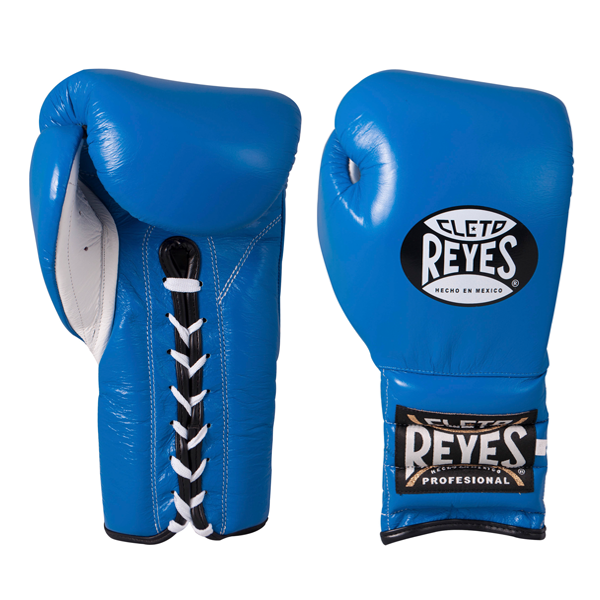 Cleto Reyes Traditional Lace Up Training Boxing Gloves Black 