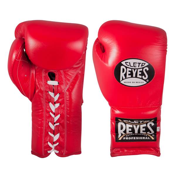 Cleto Reyes Lace Up Hook And Loop Hybrid Training Boxing Gloves Red 