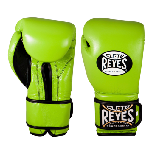 Cleto Reyes Training Gloves with Hook and Loop Closure - Citrus Green