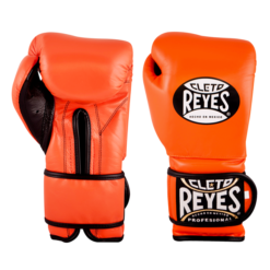 Cleto Reyes Training Gloves with Hook and Loop Closure - Tiger Orange
