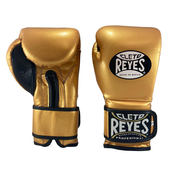 Cleto Reyes Hook and Loop Leather Training Boxing Gloves Titanium 