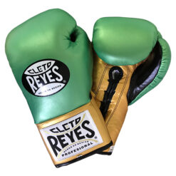 Guantes de boxeo Cleto Reyes Entrenamiento Tradicional CE4 Oro con cordones  -  – Combat Arena