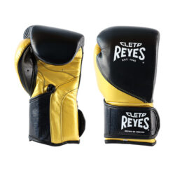 Cleto Reyes High Precision Boxing Gloves - Black-Solid Gold