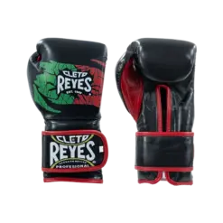 Cleto Reyes Training Boxing Gloves with Hook and Loop Closure - Black Edition | E600NM